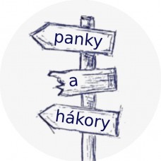 Placka Houba "panky a hákory" bílá