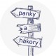 Placka Houba "panky a hákory" bílá